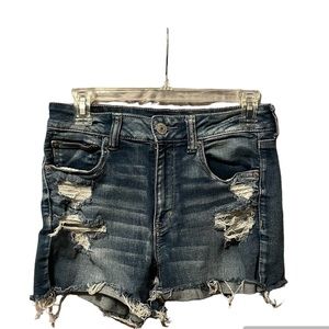 Women Denim American Eagle Next Level Stretch Shorts Size US 8
